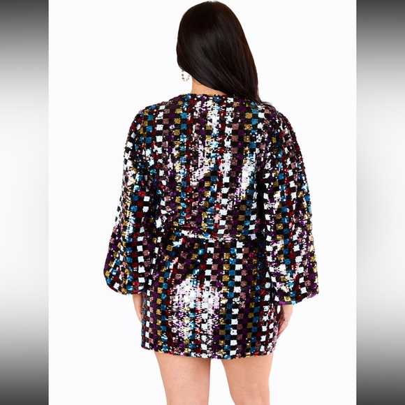 BuddyLove sequin Adeline wrap dress. Size M. NWT - Picture 5 of 6